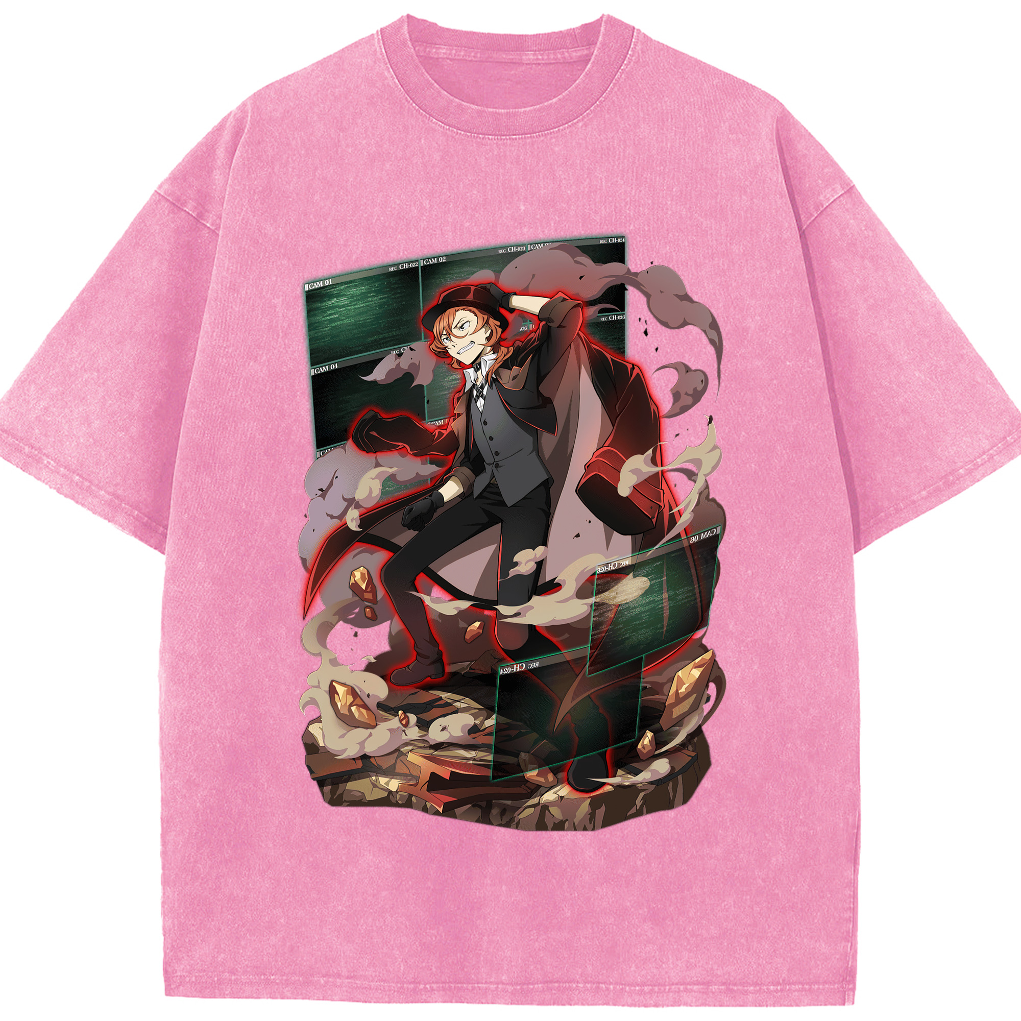 （画像用） 文豪ストレイドッグス Bungo Stray Dogs 綿100% ヴィンテージ風 半袖Tシャツ（フロントプリント）